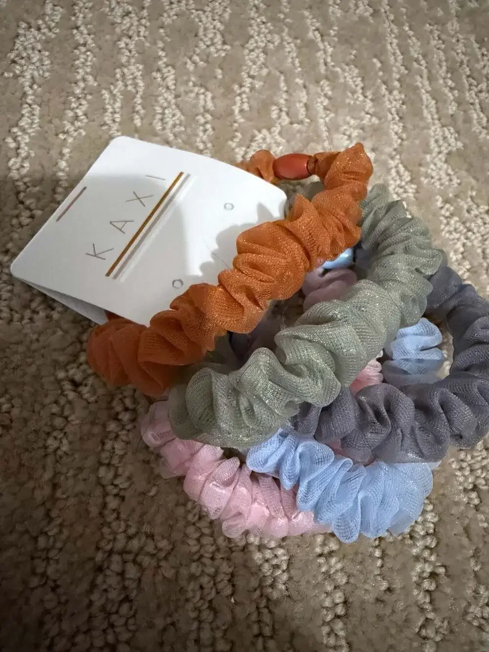 Kaxi Multi-Color Mesh Scrunchie Set